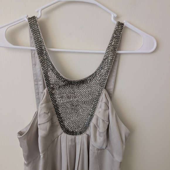 Banana Republic Womens 8 Silk Dress Silver Gray NWT Contemporary Classic Coastal - Picture 3 of 7